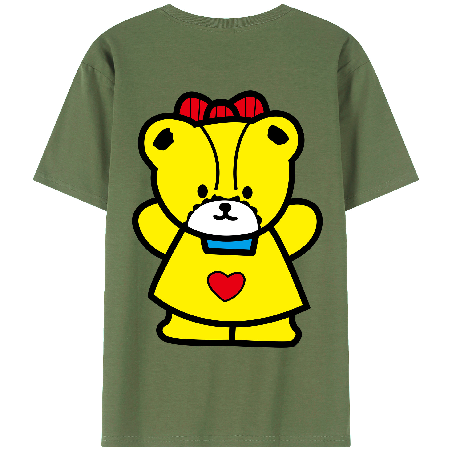（画像用） Hello Kitty ハローキティ 綿100％ メンズ半袖Tシャツ（バックプリント） 通気性